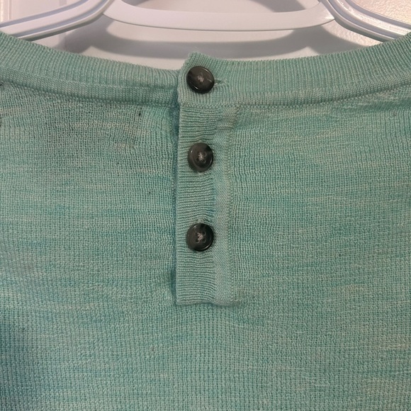 Banana Republic Teal 100% Merino Wool V-Neck Sweater - Picture 5 of 8